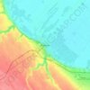 Alibunar topographic map, elevation, terrain