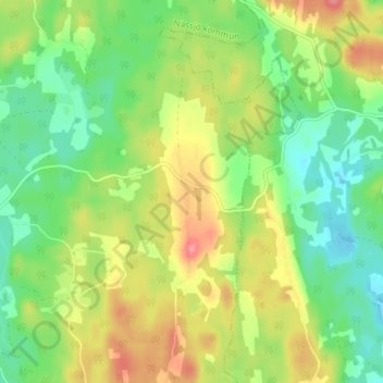 Buggeryd topographic map, elevation, terrain