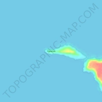 Husanax topographic map, elevation, terrain