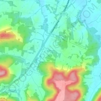 Jeremiah topographic map, elevation, terrain