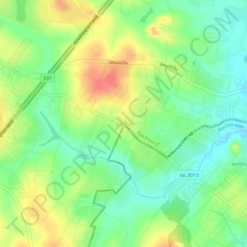 Bo Win topographic map, elevation, terrain