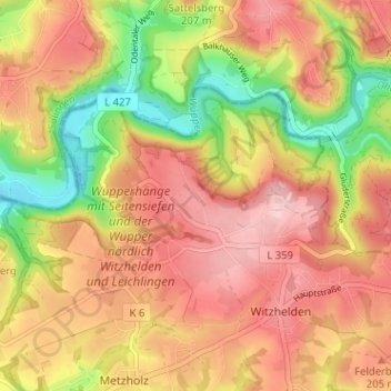 Wolfstall topographic map, elevation, terrain