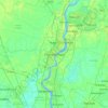 Chandannagar topographic map, elevation, terrain