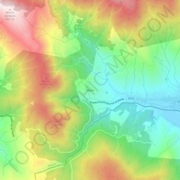 Pierle topographic map, elevation, terrain