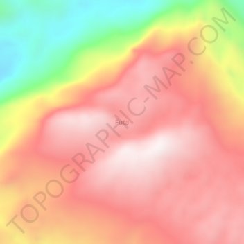 Futa topographic map, elevation, terrain