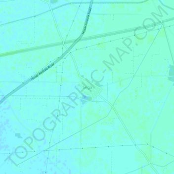 Sega topographic map, elevation, terrain