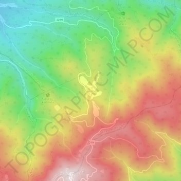 Sljeme topographic map, elevation, terrain