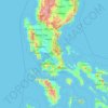Rizal topographic map, elevation, terrain