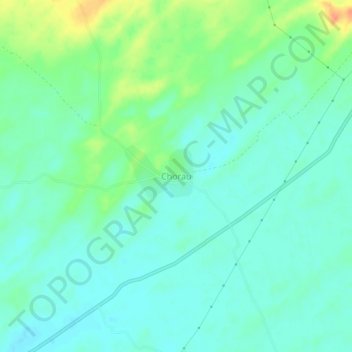 Chorau topographic map, elevation, terrain