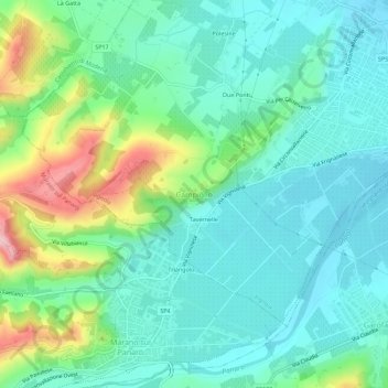 Campiglio topographic map, elevation, terrain