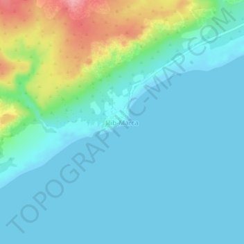 Jilib-Marca topographic map, elevation, terrain