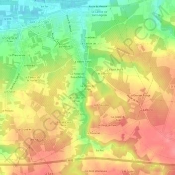 La Pente de l'Aigri topographic map, elevation, terrain