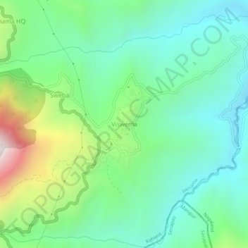 Viswema topographic map, elevation, terrain