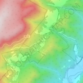 Simoda topographic map, elevation, terrain