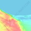 Platamona topographic map, elevation, terrain