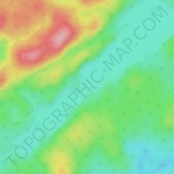 Lac Wapus topographic map, elevation, terrain