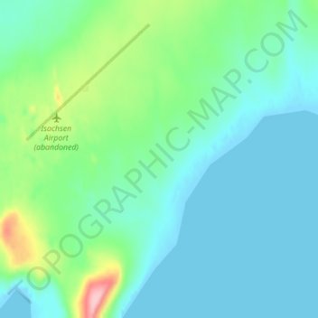 Isachsen topographic map, elevation, terrain