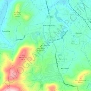 Ravenwood topographic map, elevation, terrain