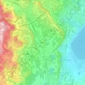 Raffa topographic map, elevation, terrain
