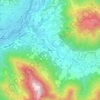 Fiobbio topographic map, elevation, terrain