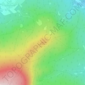 Rudolfstein topographic map, elevation, terrain
