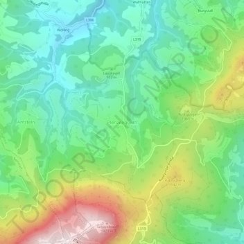 Plenzengreith topographic map, elevation, terrain