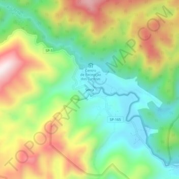 Serra topographic map, elevation, terrain