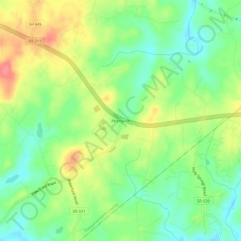 Amissville topographic map, elevation, terrain