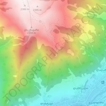 Very steep, dangerous route topographic map, elevation, terrain