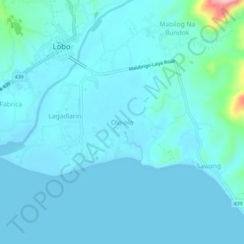 Olo-olo topographic map, elevation, terrain