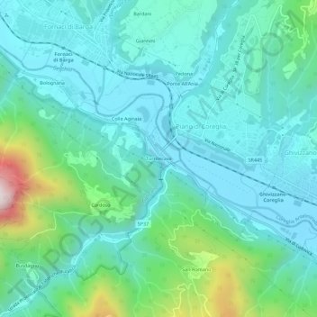 Turritecava topographic map, elevation, terrain