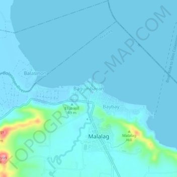 Bagumbayan topographic map, elevation, terrain