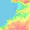 Caroual-Plage topographic map, elevation, terrain