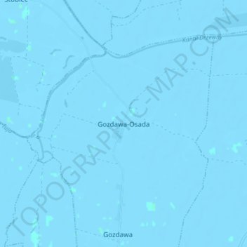 Gozdawa-Osada topographic map, elevation, terrain