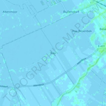 Raa topographic map, elevation, terrain