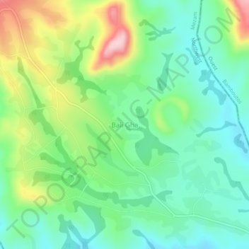 Bali Gha topographic map, elevation, terrain