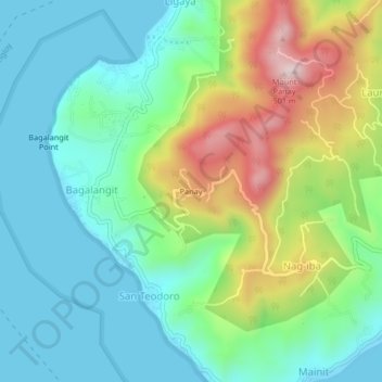 Panay topographic map, elevation, terrain