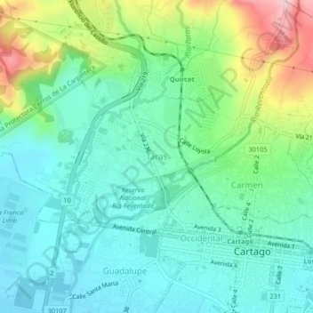 Taras topographic map, elevation, terrain