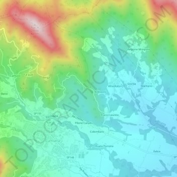 Guardia topographic map, elevation, terrain