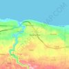Quebradillas topographic map, elevation, terrain