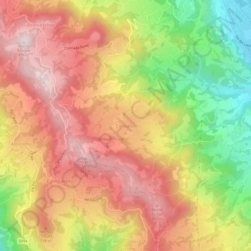 Cerealto topographic map, elevation, terrain