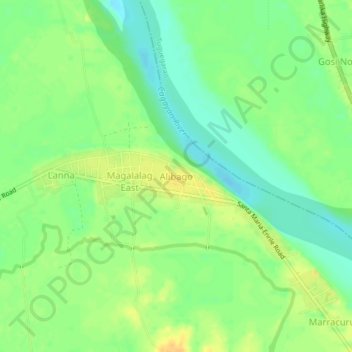 Alibago topographic map, elevation, terrain