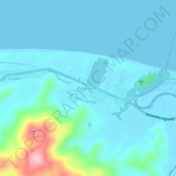 Pata West topographic map, elevation, terrain