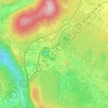 Hrpelje topographic map, elevation, terrain