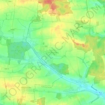 Kammerberg topographic map, elevation, terrain