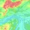 Pļaviņas topographic map, elevation, terrain