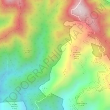 Los Barros topographic map, elevation, terrain