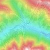 Saalbach topographic map, elevation, terrain
