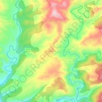 Gratallops topographic map, elevation, terrain