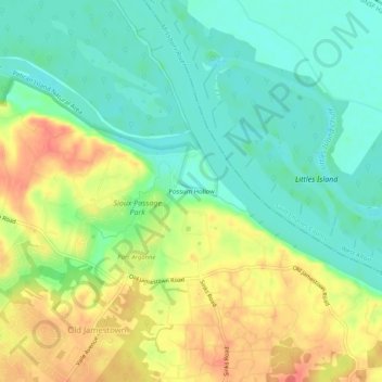 Possum Hollow topographic map, elevation, terrain